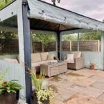 Canvas panels In Sunbrella Plus Glacier