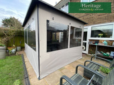 Aluminium Frame Canvas in Sunbrella Plus Cadet Grey