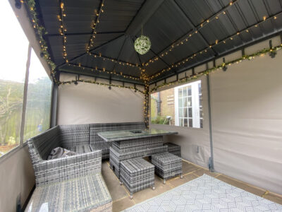 Aluminium Frame Canvas in Sunbrella Plus Cadet Grey