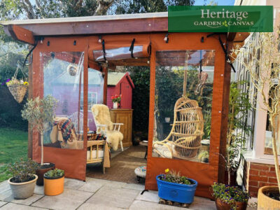 Pergola Panels in Sunbrella Plus Gobi